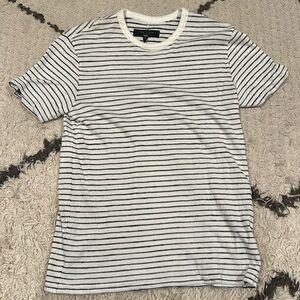 Rag & bone White and black stripe t-shirt size medium